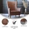 Flash Furniture Dark Brown Faux Leather Wingback Accent Chair QY-B235-DBR-GG - alternate 5